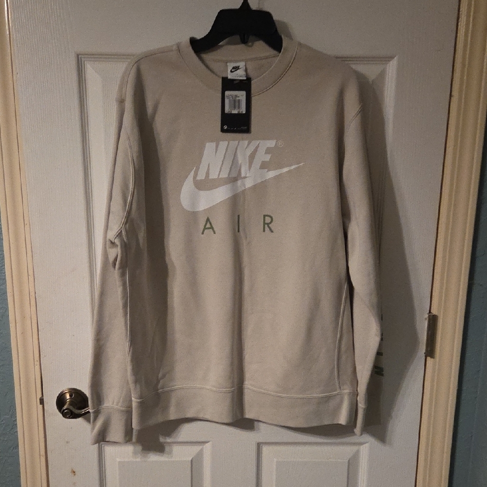 Nike Men's Beige Crewneck Sweater